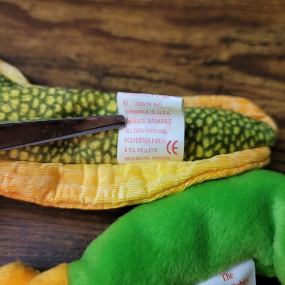 Ty Beanie Babies Morrie The Eel Smoochy The Frog Vintage NWT - Picture 7 of 8